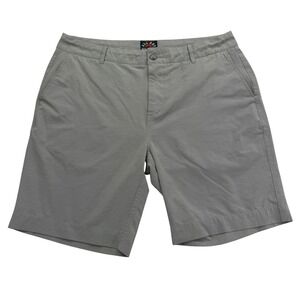 Faherty Shorts Mens 35 Gray Chino Microfiber Stretch Drawstring 8 Inseam All Day